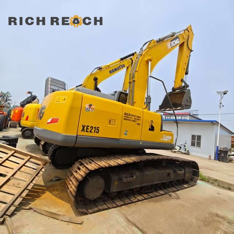 Engine compartment of a 2020 XCMG XE215 excavator, 2,300 hours, priced at $31,944